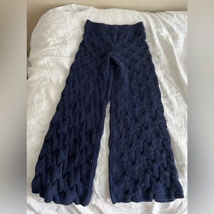 Navy Knit Pants